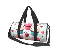 Petit sac de sport de voyage léger pliable avec bandoulière réglable pour transporter des cupcakes, des bonbons, des cœurs, un hôpital pour homme et femme
