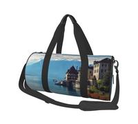 Petit sac de sport de voyage léger pliable avec bandoulière réglable - Sac fourre-tout à porter sur le lac Léman - Sac d'hôpital pour homme et femme