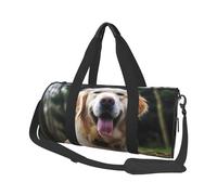Petit sac de sport de voyage léger pliable avec bandoulière réglable, sac fourre-tout amusant Golden Retriever pour homme et femme