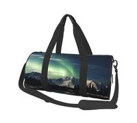 Petit sac de sport de voyage léger pliable avec bandoulière réglable, sac fourre-tout de nuit, sac d'hôpital de nuit Aurore du Nord pour homme et femme