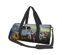 Petit sac de sport de voyage léger pliable avec bandoulière réglable - Sac fourre-tout en Allemagne - Château de Neuschwanstein - Sac d'hôpital pour homme et femme