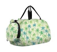 Petit sac de sport d'été avec compartiment à chaussures - Sac de voyage multifonction pour la plage, la natation, la piscine, les sports, palmiers verts été