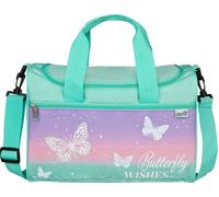 Petit sac de sport enfant papillon, sac de voyage fille, sac de natation avec compartiment avant