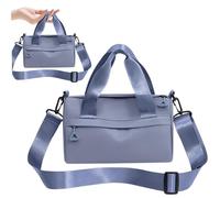Petit sac de sport imperméable en tissu Oxford de 24 x 12 x 14 cm avec sangle réglable et fermeture éclair - Mini sac de sport pour homme et femme, Bleu ciel