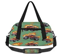 Petit sac de sport léger à motif de camion de dessin animé pour enfants, garçons et filles, sac de week-end, sac de sport pour l'école, le sport, les soirées pyjama