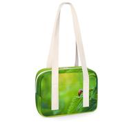 Petit sac de sport léger et décontracté avec imprimé coccinelle et feuilles pour enfants, filles, garçons, femmes, hommes