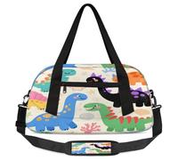 Petit sac de sport léger pour enfants avec motif dinosaure et coquillages de corail, pour garçons et filles, pour la nuit, la salle de sport, les soirées pyjama