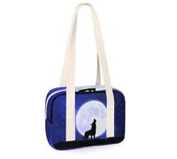 Petit sac de sport Night Moon Wolf - Mini sac de sport léger et décontracté pour enfants, filles, garçons, femmes et hommes
