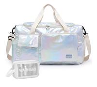 Petit sac de sport pour femmes, sac de voyage et de w nd avec compartiment à chaussures, 11*19.6*8.2 inches