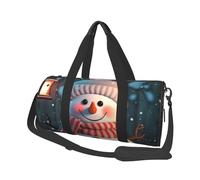 Petit sac de sport pour homme et femme - Motif drapeau artistique - Imperméable - Pour le sport et l'entraînement, Joli bonhomme de neige., Taille unique