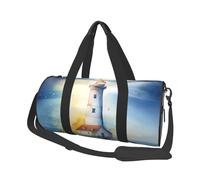 Petit sac de sport pour homme et femme, sac de sport aquarelle Paris, sac de voyage imperméable pour le sport et l'entraînement, Phare Fantasy Light, Taille unique
