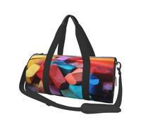 Petit sac de sport pour homme et femme - Sac de sport étanche à la craie colorée - Sac de nuit pour entraînement sportif - Craie colorée, taille unique, Craie colorée, Taille unique