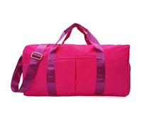 Petit sac de sport pour homme et femme, sac d'entraînement pour le sport et les escapades de week-end, sac de sport imperméable avec compartiments à chaussures et vêtements humides (rose rouge), Rouge