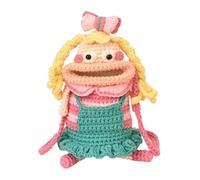 Petit Sac De Téléphone Tricoté - Sac À Bandoulière Esthétique Pour Filles | Pochette Légère Pour Téléphone Portable Avec Motif Bouche De Saucisse, Mini À Bandoulière Pour La Vie Quotidienne, Les V