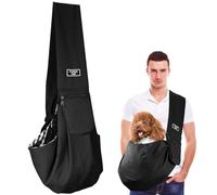 Petit sac de transport pour chien avec boucle de sécurité pour chiens et autres animaux de compagnie jusqu'à 7,5 kg - Sac de transport étanche pour chien pour promenade, activités de plein air et