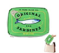 Petit sac de voyage cosmétique - Organisateur de maquillage de conception de sardines en boîte | BASSE AESTÉTIQUE drôle pour cosmétiques, stockage portable pour accessoires de beauté dans, vert,