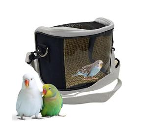 Petit Sac De Voyage pour Perroquet - Taille 16 X 9 X 13 Cm, Fenêtre Transparente, À Flux d'air Optimal | Accessoire Portable pour Amoureux des Animaux, Pinsons Légers Et Robustes, Mallette De T