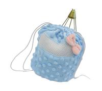 Petit sac de voyage ventilé pour animal de compagnie avec filet sur le dessus pour un transport facile et un nœud décoratif