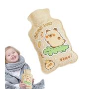 Petit sac d'eau chaude, sac d'eau chaude | Emballage d'eau chaude avec motif animal - Coussin chauffant chauffe-pieds pour mains, enveloppe chaude remplie d'eau en peluche douce pour