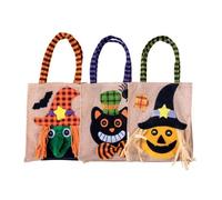 Petit Sac en Jute Halloween - PTIT CLOWN - 22332 - Noir - Enfant - Modèle Aléatoire
