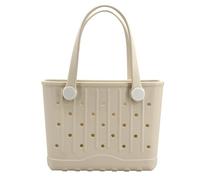 Petit sac fourre-tout en caoutchouc, imperméable, lavable, sac à main ouvert portable pour sport, plage, bateau, extérieur, kaki