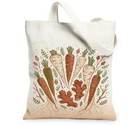 Petit sac fourre-tout en toile de carotte, rustique bio racine de gingembre orange, petit sac fourre-tout 33 x 38,1 cm, Orange, 13x15 Inch