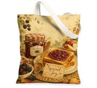 Petit sac fourre-tout en toile de confiture, style rustique vintage, récolte de baies grillées, marron, 33 x 38,1 cm, marron, 13x15 Inch
