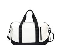 Petit Sac polochon, Compatible for Les Voyages en Salle de Sport - Léger et imperméable avec Rangement for Chaussures, Poche Humide, fourre-Tout Week-End(White-1PCS)