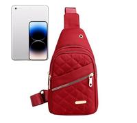 Petit sac pour les femmes, sacs de harnais pour femmes - Sac à dos pour clavier avec sac à dos d'épaule,Ceinture réglable, paquet avant d'épaule léger pour courir, cammin, rouge, Fare riferimento alla