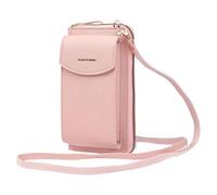 Petit sac pour téléphone - 20 x 4,5 x 11 cm en polyuréthane avec fermeture éclair, porte-cartes compact, portefeuille de voyage léger | Portefeuille de voyage élégant et multifonction pour téléphone