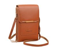 Petit sac pour téléphone, petite pochette tendance à fermeture éclair - Sac pour téléphone en cuir PU avec fente pour carte | pour passeport, téléphone portable, argent, voyage, shopping, femme, mère