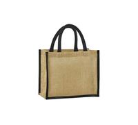 Petit sac shopping en toile de jute femme Westford Mill Noir TU