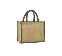 Petit sac shopping en toile de jute femme Westford Mill Vert TU