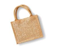 Petit sac shopping en toile de jute pailleté Westford Mill - W431 - beige