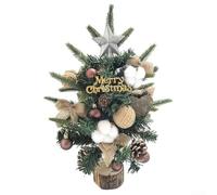 Petit sapin de Noël de bureau avec kit de matériaux de bricolage, construction en polyéthylène pour présentation festive réutilisable et personnalisée (A)