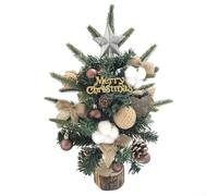 Petit sapin de Noël décoratif avec matériaux emballés à faire soi-même, design en polyéthylène pour une utilisation festive durable et réutilisable (A)