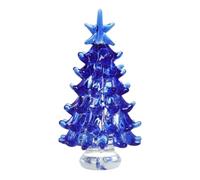 Petit Sapin de Noël Élégant Incassable Antidérapant Fait À La Main | Statue en Verre pour Centre de Table Pièce Maîtresse Artisanale pour Sapin de Noël Maison Salon Chambre Cheminée Table Bleu