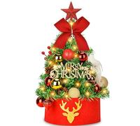 Petit Sapin de Noël Lumineux, Mini Sapin de Noël Artificiel, Hauteur de 45 cm, Mini Christmas Tree avec Lumineux LED, Arbre de Noël Lumineux, Décoration de Noël pour la Maison et Les Fêtes