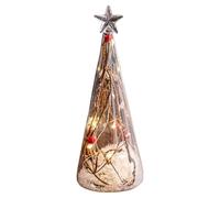 Petit sapin de Noël, Père Noël - Décoration de table lumineuse - Décorations joyeuses pour tables