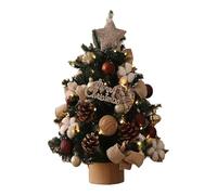 Petit Sapin de Noël - Sapin de Noël éclairé, Table de Noël Artificielle | Décor de Bureau de noël Parfait, pins avec Bases en Bois pour Bureau intérieur, Salon, décorations de Vacances d'hiver