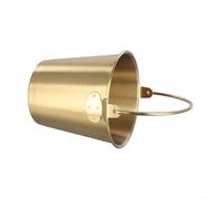 Petit seau à glace en acier inoxydable avec poignées pour servir des collations telles que des frites, des pépites de poulet, des frites et des boissons froides dans un bar ou un karaoké (700 ml, doré