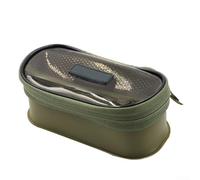 Petit seau de rangement en EVA avec construction épaisse pour matériel de pêche, couvercle transparent et résistant à l'eau à la poussière pour un rangement sécurisé des accessoires
