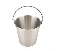 Petit seau multifonction en acier inoxydable avec poignées pour glace, chips, collations, pépites de poulet, frites et boissons froides à la bière (1000 ml)