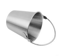 Petit seau multifonction en acier inoxydable avec poignées pour glace, chips, collations, pépites de poulet, frites et boissons froides à la bière (700 ml)