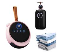 Petit sèche-linge suspendu, sèche-linge portable avec fonction diffuseur d'arômes, circulation d'air chaud à 360°, double température 65 ℃ et 75 ℃, minuterie 3-9h, fonctionnement à faible bruit