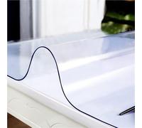Petit sous-main de bureau transparent de 1,5 mm en plastique transparent - Protection de table en PVC - 20,3 cm/25,4 cm/30,5 cm/35,6 cm/38,1 cm/40,6 cm (20 x 121 cm)