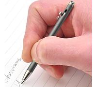 Petit stylo de poche - Mini stylo à bille en titane - Écriture douce - Accessoires de gadget - Stylos rétractables pour bureau, voyage, agenda, école, vie quotidienne