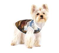 Petit T-shirt en coton pour chien/imprimé tracteur rouge pour animal domestique, gilet doux et respirant sans manches, vêtements pour chat, pour petite et moyenne taille