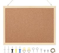 Petit tableau d'affichage en liège - 20 x 30 cm - Matériel de fixation et broches de pression inclus - Cadre en bois (30 x 20 cm)