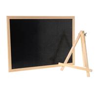 Petit Tableau Noir de Fête en Liège Bois, Support Décoratif | Panneau D'affichage Multifonctionnel, Écrit à Craie, Usage Bureau et Maison, Noir